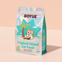 Sachet Doypack en aluminium laminé grande capacité 1kg 2kg avec poignée pour aliments pour animaux de compagnie, croquettes pour chiens et chats, emballage en vrac