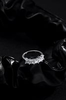 Bague de fiançailles et de mariage en moissanite créée en laboratoire Eternity pour femme, 2,0 carats, 5 pierres, coupe princesse, or, couleur D, VVS1