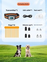 Collier de dressage pour chien étanche IPX6 GPS sans fil, approuvé CE FCC, prix usine, commande en gros, longue portée, autonomie de la batterie >20 heures, anti-aboiement