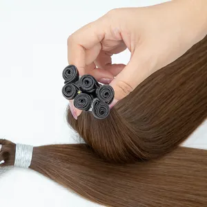 New Weft Hair Extension Invisible 100% Human Cuticle Aligned Hair Genius Weft Balayage