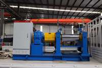 ZHITONGDA Machine de mélange ouverte à deux rouleaux en caoutchouc 16/18 pouces, dispositif de mélange automatique, double arbre, double moteur, contrôlé par PLC, 1 an