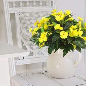 Fleurs d'impatiens artificielles pour la décoration extérieure de la cour, de la clôture, de la maison <span class=keywords><strong>et</strong></span> les accessoires de photographie de jardin - Product Image 4
