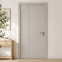 Porte WPC à double ouverture, design moderne, étanche, très vendue, pour usage commercial, portes intérieures en WPC, porte en bois creuse