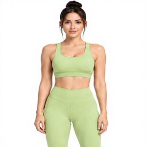 Women Rib Yoga Set High Waist Biker Shorts Sports Bra Custom Gym <b>Pilates</b> Fitness Activewear Breathable Stretch Workout <b>Clothing</b> - Product Image 1
