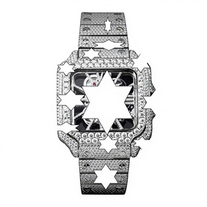 นาฬิกาข้อมือ Skeleton Diamond Luxury Unisex สแตนเลสสตีล ประดับโมอิสซาไนต์ หน้าปัดคริสตัลทรงสี่เหลี่ยมจัตุรัส ระบบอัตโนมัติ ขนาด 20 มม. - Product Image 6