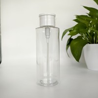 Bouteilles en PET transparentes de 380 ml à pression personnalisées en gros pour l'emballage de produits cosmétiques de soin de la peau et de bain