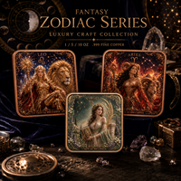 Pièce de monnaie 5 oz en cuivre fin 999, signes du zodiaque, beautés, haute définition, peinte aux UV, finition effet proof, cadeau pour les amateurs d'astrologie