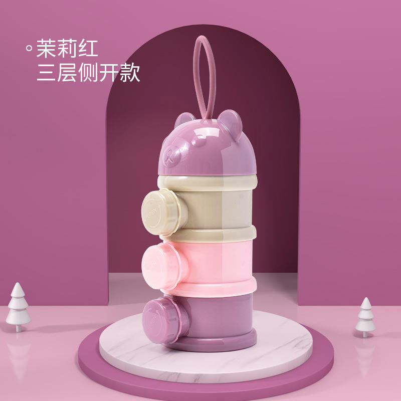 Apertura lateral, morado, tres capas.