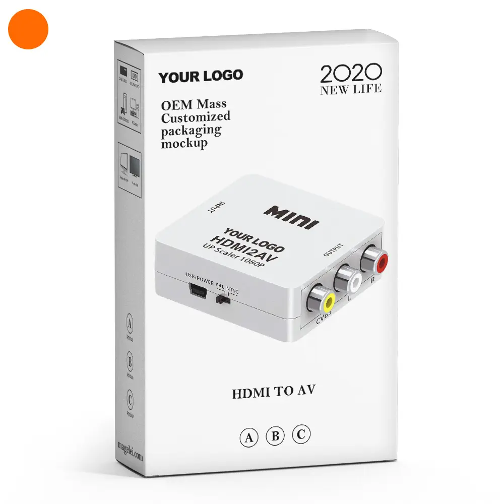 Großhandel HD Video Converter Mini Größe 1080P HDMI2AV HDMI zu AV Video Adapter HDMI zu RCA Video Audio Converter HDMI AV Adapter