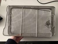 Cesta de Esterilización de Acero Inoxidable con Tapa, Malla Fina, Duradera, Gran Capacidad de Almacenamiento con Borde
