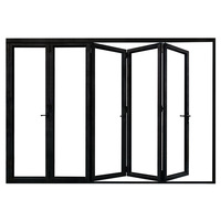 Portes accordéon pliantes verticales Clearview, en aluminium et verre, étanches, pour extérieur, salle de bain, cuisine, patio