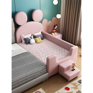 <span class=keywords><strong>Lit</strong></span> simple en bois sur le thème du bateau pirate JS, avec cadre en bois, <span class=keywords><strong>lit</strong></span> en cuir pour enfants, barrière haute, <span class=keywords><strong>lit</strong></span> moelleux pour garçons et filles, ensemble de meubles de chambre à coucher - Product Image 6
