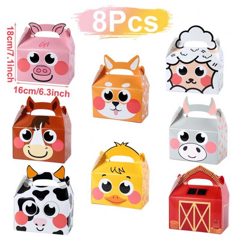 Tallew Farm Anmal Party Favor Bags Wth Handles, Barnyard Brthday - View #4