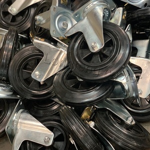 Proveedor OEM Ruedas industriales 200mm Lastic Cubo de basura Rueda giratoria Cubo de basura Rueda con freno delantero para cubos de basura - Product Image 4