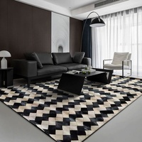 Handgefertigter Natürlicher Kuhfell-Teppich Unregelmäßiger Wohnzimmer-Teppich aus Echtem Kuhfell Patchwork-Teppich Maßgefertigte Couchtisch-Matte