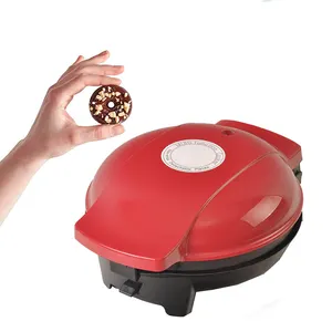 Professional Non-Stick Surface Makes 7 Round Small Doughnuts Friendly Dessert or Snack Mini Donut Maker Machine