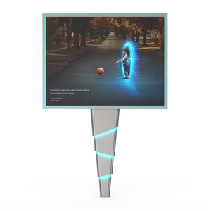 Panneau d'affichage publicitaire sur poteau de rue Trivision <span class=keywords><strong>solaire</strong></span> Écran LED P8 Affichage numérique Panneau d'affichage numérique - Product Image 2