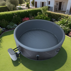 Spa gonflable portable en PVC à haut débit, 180 jets d'air - Massage puissant par bulles, <span class=keywords><strong>pompe</strong></span> 15 GPM, capacité de 50 à 59 gallons - Product Image 6