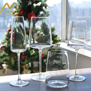 Verres à vin sans pied en cristal soufflé à la bouche de haute qualité, ovales, sans plomb, lavables au lave-vaisselle, pour la maison, les mariages et les événements - Product Image 1
