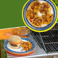 Lot d'assiettes rondes en plastique PP réutilisables, 20 pièces, grillades, snacks, pour le camping, plateau tissé, assiettes à dîner