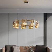 Lampe suspendue en verre noir givré de style nordique moderne, décoration de salon, design rond en forme d'anneau, abat-jour LED, luminaire suspendu au plafond
