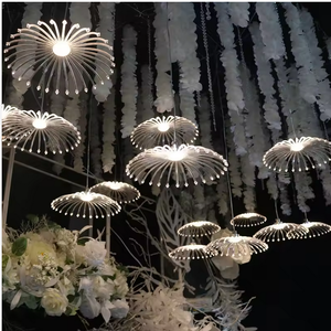 Lampe décorative créative en plastique pour mariage, lustre pissenlit à 10 têtes, méduse lumineuse, magnifique lampe océanique - Product Image 3