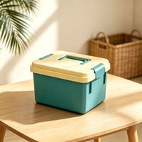 Boîte à outils en plastique OEM en gros avec couvercle verrouillable, empilable, portable, boîte de rangement pour outils, boîte organisatrice d'outils pour garage