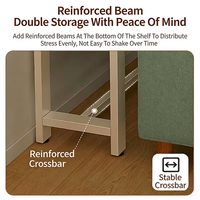 Meuble de rangement et console moderne en acier étroit, gain de place, écologique et durable pour salon