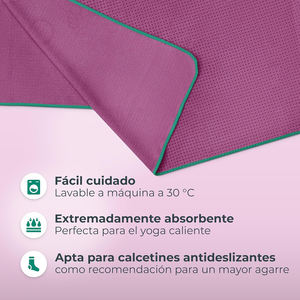 Toalla de Yoga Extra Grande Absorbente de Microfibra Tejida, Secado Rápido, Tela Suave de Rizo para Ejercicio en el Gimnasio - Product Image 4