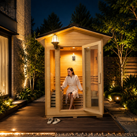 Sauna à vapeur extérieur en bois massif pour 2 personnes pour jardin