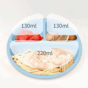 Piatti Divisi in Silicone per Bambini Senza BPA, Grado Alimentare, con Ventosa, Piatto per l'Alimentazione dei Neonati - Product Image 3