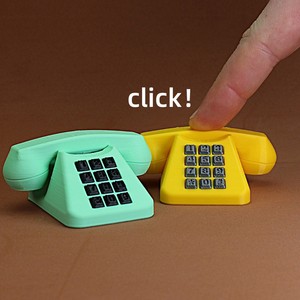 Retro Telephone Clicker 3D Printed <b>Stress</b> <b>Relief</b> Keychain Nostalgic Fidget <b>Toy</b> Small Gift - Product Image 3
