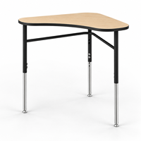 Bureau d'étude scolaire moderne en forme de toboggan, écologique, réglable en hauteur, table de classe empilable en MDF, mobilier de bureau à domicile, garantie 15 ans