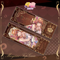 Factory 9 Designs 21*7cm Pretty Derby Anime Bookmark Impresión de doble cara Golden Cute Girls Tarjeta láser de dibujos animados para decoración de libros