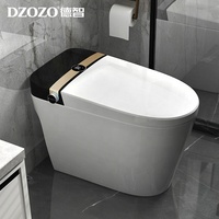 WC intelligent électrique à fixation au sol pour salle de bain, cuvette allongée, chasse d'eau automatique, toilette intelligente avec bidet