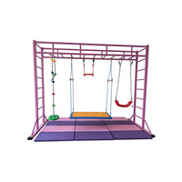 Structure d'escalade en acier durable pour l'entraînement physique des enfants en intérieur/extérieur - Tractions avec couleur personnalisable