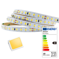 Bande LED blanche 2835 de 140 LED/m pour chambre/commode, 12V/24V, 10mm, flexible, 2200-6500K, CRI 90, IP20/65/66/67/68, découpable