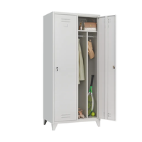 Armoire moderne à 2 portes pour classeurs scolaires et hospitaliers Armoire penderie en métal ventilée Armoire en acier Armoire
