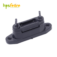 Abrazadera de Polietileno de 40 mm, Color Negro, Plástico PP, Resistente a los Rayos UV, Aislante para Cercas Eléctricas con Poste de Madera para Cinta