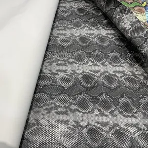 Cuir de peau de serpent artificiel en PVC imperméable avancé motif en relief PU pour sacs et chaussures Fair Lovely Python Skin Leather