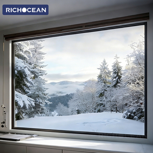 Fenêtres fixes en verre du sol au plafond en aluminium moderne RICHOCEAN, étanches, à double vitrage trempé - Product Image 5
