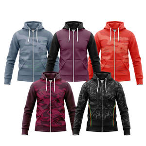 คุณภาพพรีเมียม ราคาโรงงาน โพลีเอสเตอร์ 100% พิมพ์ลายดิจิทัล ระบายอากาศได้ดี แห้งเร็ว ซิปเต็มตัว ผลิตตามสั่ง สำหรับการฝึกซ้อมกีฬาลีก - Product Image 6