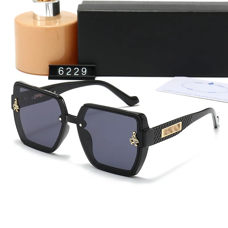Gafas de Sol de moda de lujo para mujer de nuevo estilo gafas de sol de conducción de vacaciones de marco redondo 6229