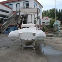 Bateau pneumatique en fibre de verre Pedal Patrol certifié CE, pour la pêche sportive et la dérive, RIB 30HP, 5 personnes, en PVC, à vendre