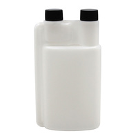 Flacon en plastique à double compartiment pour huiles essentielles, 250 ml, 500 ml, 1000 ml, avec double col, en HDPE, pour le dosage et la mesure
