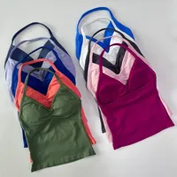 Ensemble de sport sans logo 2 pièces sans couture recyclable : short d'entraînement et haut à bretelles, ensemble de yoga et de gym, taille haute élastique, extensible et actif