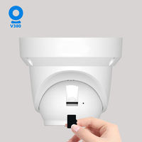 Caméra de surveillance intelligente WiFi V380 avec suivi humanoïde, infrarouge, grand angle jour/nuit, rotation à 180 degrés, CMOS 3MP