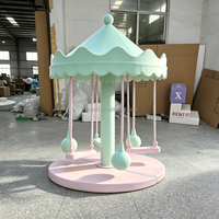 Manège et balançoire double style pour enfants, équipement de jeu souple, carrousel rotatif pour événements, fêtes et centres commerciaux