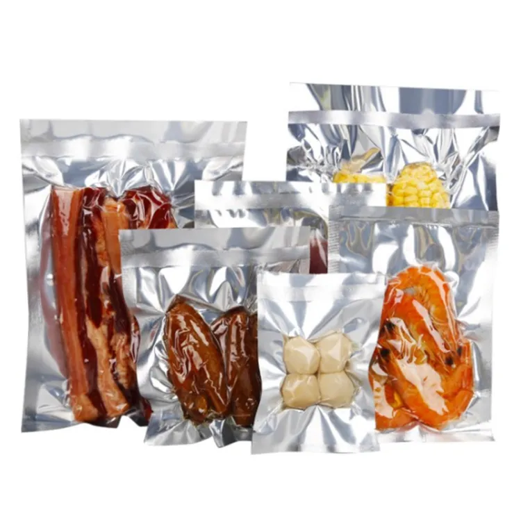 Bolsa de aluminio para sellar el calor superior, para alimentos, té, polvo, Mylar, paquete plateado