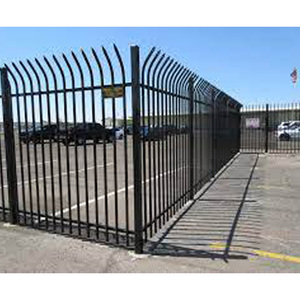 Clôture en aluminium galvanisé à pointe <span class=keywords><strong>de</strong></span> lance, couleur noire, panneaux <span class=keywords><strong>de</strong></span> clôture en métal forgé pour jardin, vente chaude - Product Image 5
